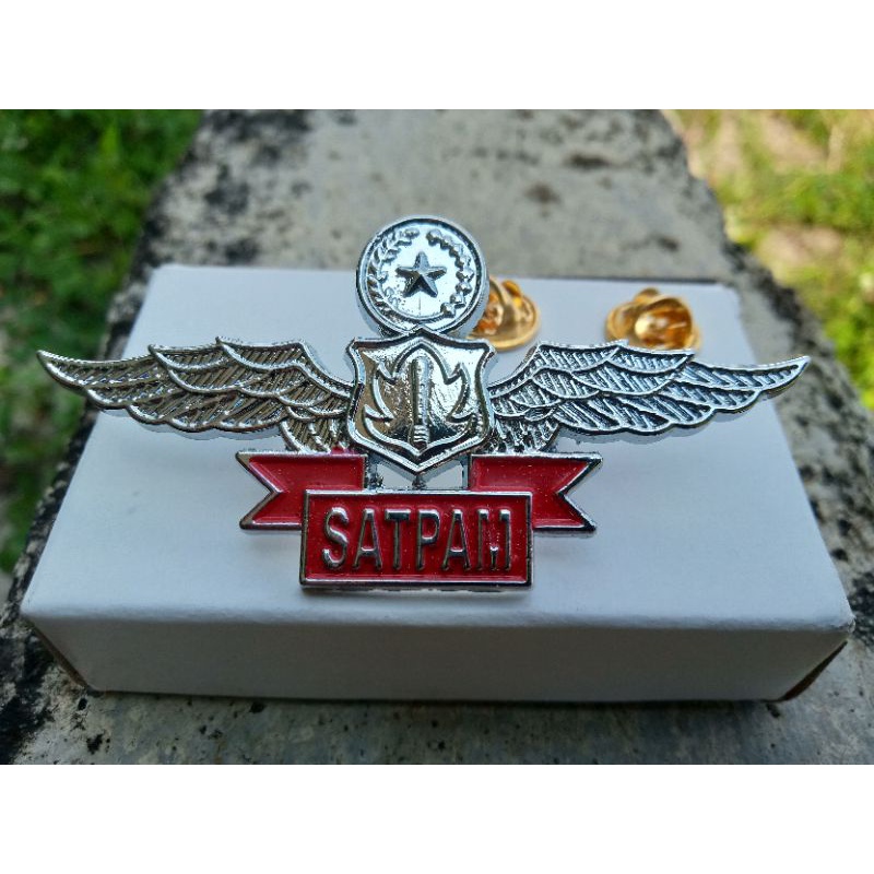 pin wing silver satpam security terbaru