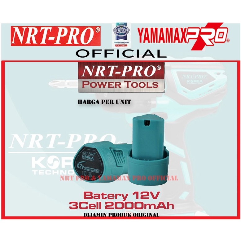 NRT-PRO Baterai Mesin Bor Cordless Drill 12 V 12V DC330 DC 330 " Original NRT PRO "