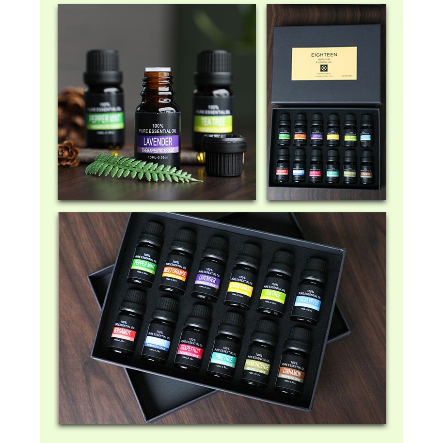 Pure Essential Fragrance Oils Aromatherapy Diffusers 10ml - 6 PCS