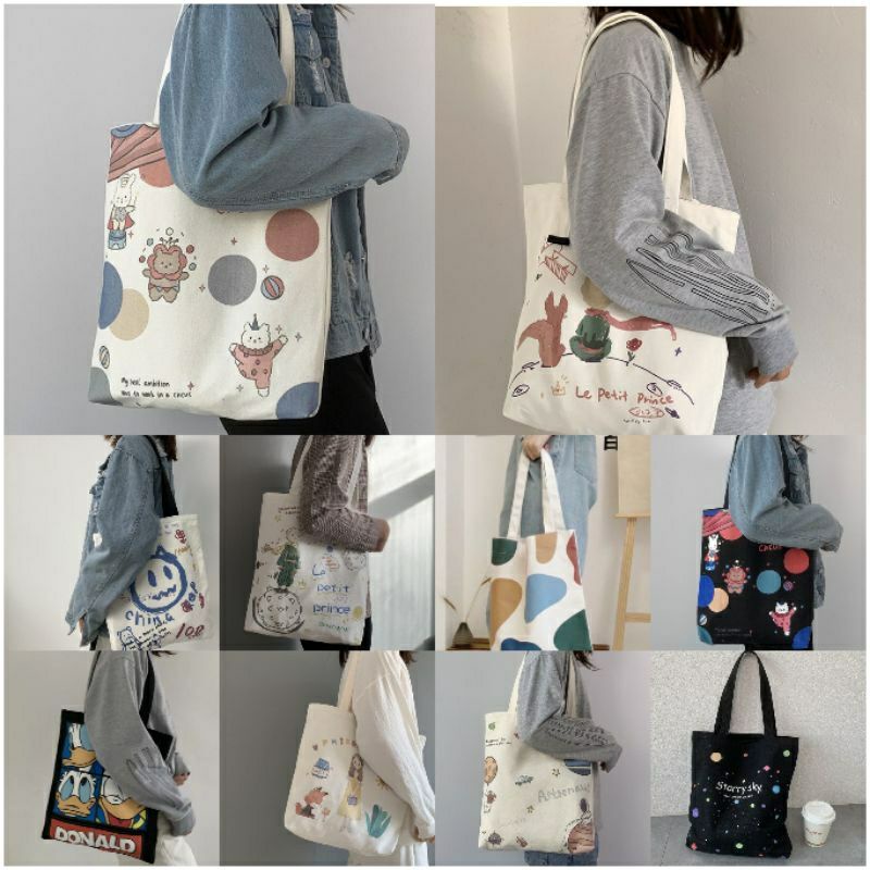 Totebag RESLETING Totebag Karakter PLanet Tas Sekolah Tas Bahu