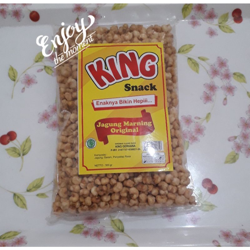 

Jagung marning (goreng) merk KING rasa original & pedas kemasan 300gr dari kota Makassar