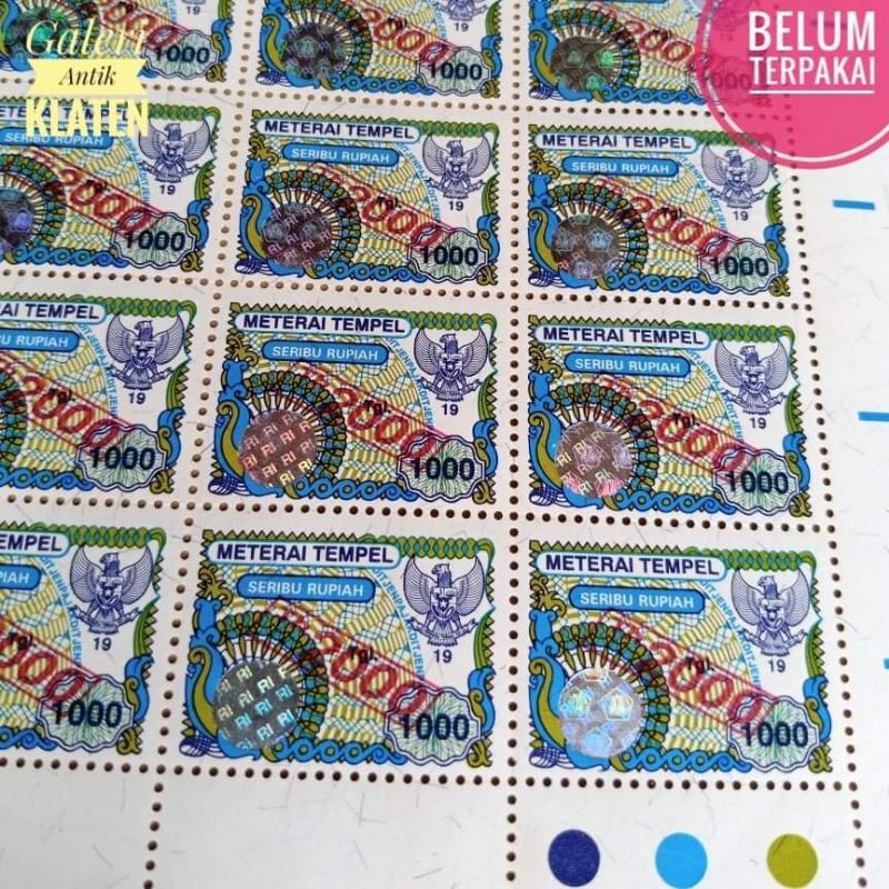

1pcs Materai Tempel Darurat Rp 1000 Rupiah Cetak Tindih tahun 2000 matrai lama kuno meterai 1.000