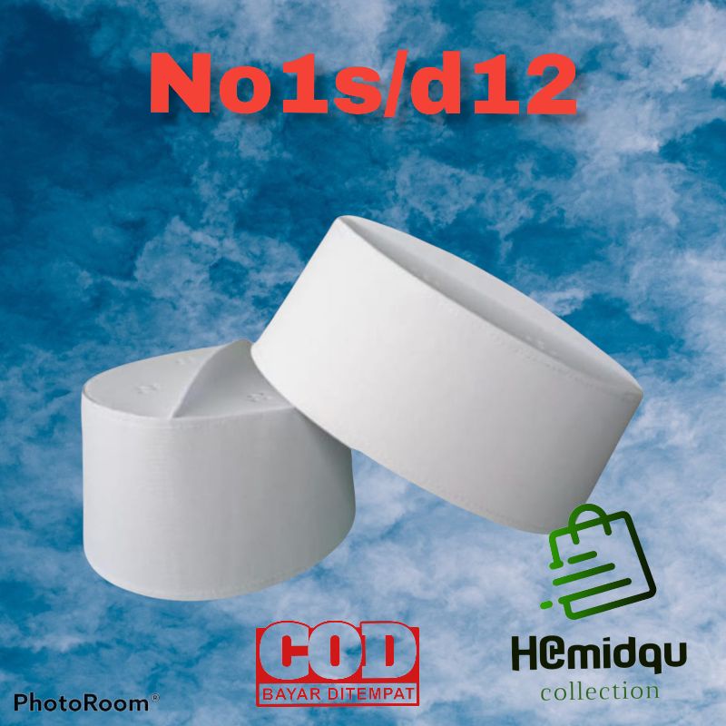 peci putih polos Asagofah kain keras pecihabib kopiah haji