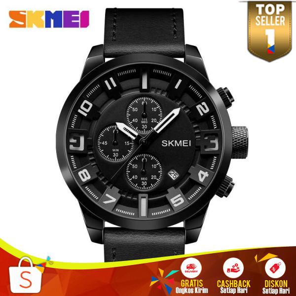 Jam Tangan Analog Chrono Pria JT 95 Skmei Stainless Waterproof Menarik Jam Cowok Keren Berkualitas