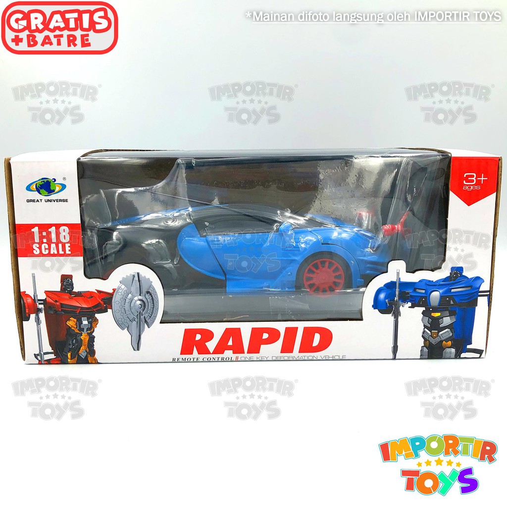 TRANSFORMERS RC Remote Bisa Berubah jadi Mobil Car!! LAMPU MOBILNYA NYALA