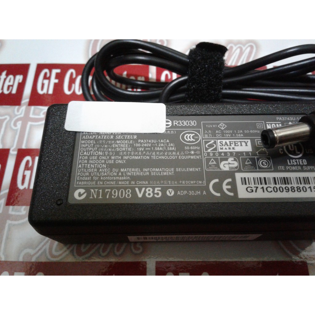 Adaptor Laptop Toshiba Original NB205 NB205-N210 NB205-N323BN NB205-N230 NB205-N330PK 19v 1.58a