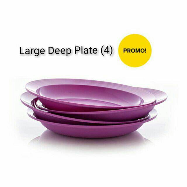 Large Deep Plate Ungu (Purple Daisy Plate)