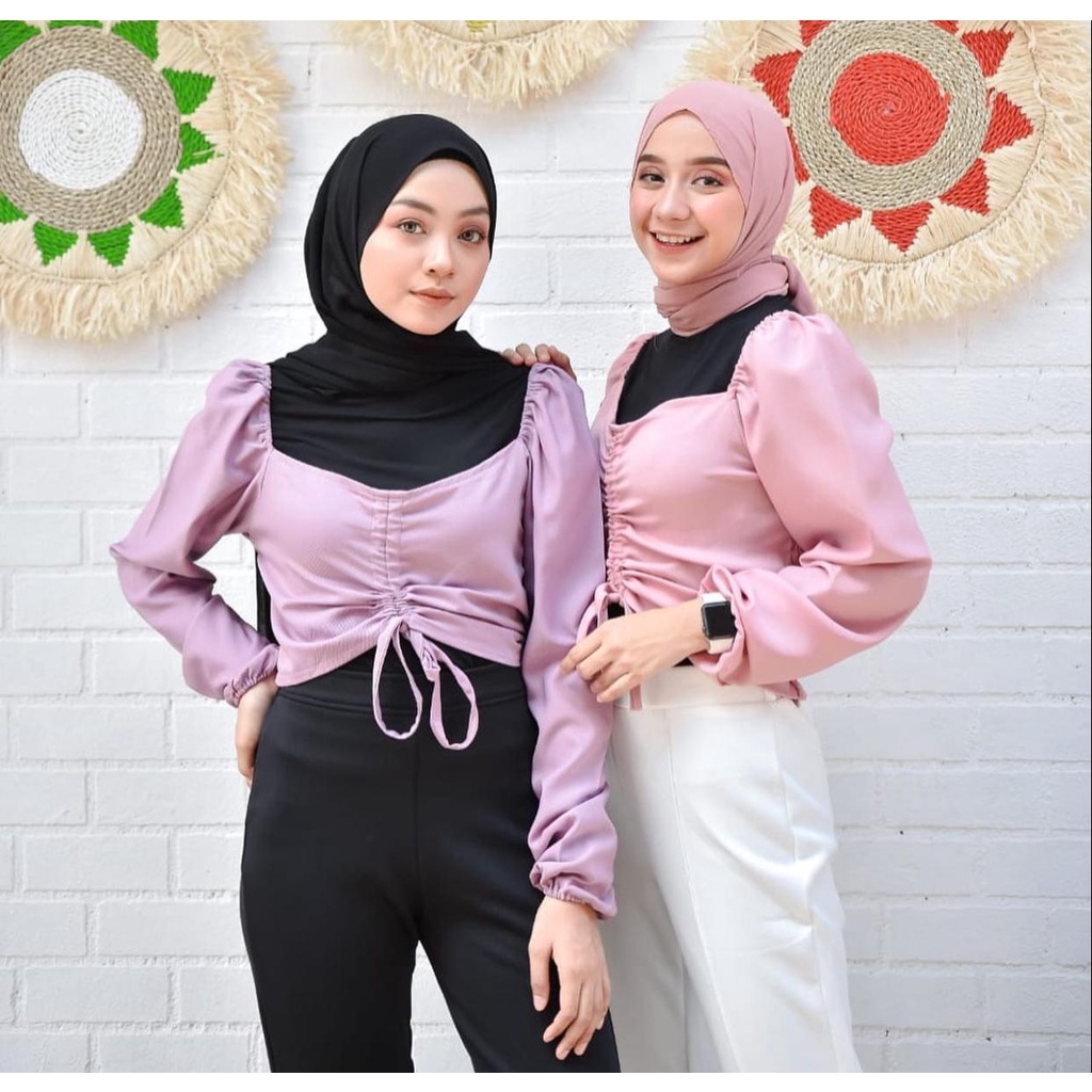 1KG MUAT 5PCS | SHEIKA BLOUSE KOREAN STYLE CREPE PREMIUM HITS OOTD SELEBGRAM FASHION GROSIR MURAH