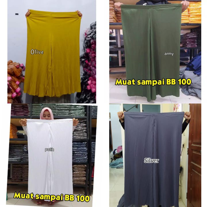 Kulot plisket jumbo bigsize model terkini - Celana kulot plisket xxl