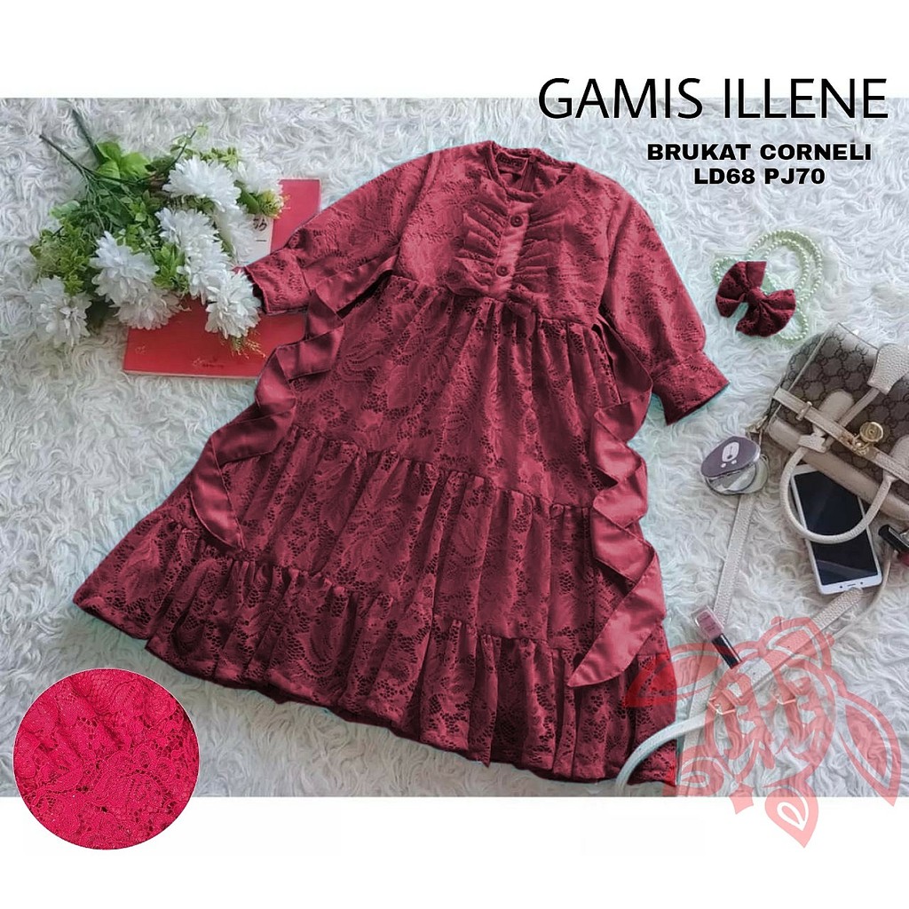 GAMIS ILLENE CORNELI KID eD / DRESS BRUKAT ILLENE ANAK 2-4TH