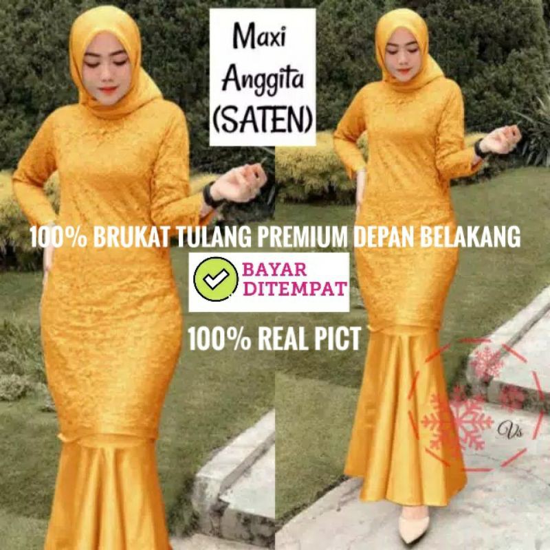 Gamis Brukat Mewah Baju Pesta Busui Anggita Devisila