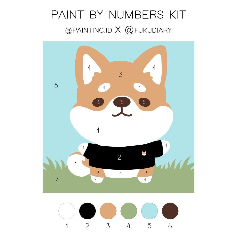 

SALE PAINT BY NUMBERS KIT: PAINTINC ID X FUKUDIARY PAINTING KIT HAMPERS - TANPA KUAS PERALATAN