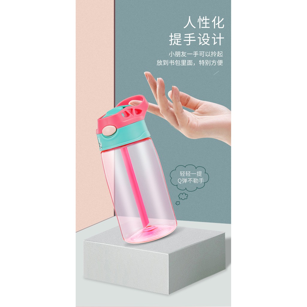 BT 56 BOTOL AIR MINUM ANAK SEKOLAH KARAKTER LUCU UNIK TRITAN BOTTLE WATER FREE BPA 480ML SEDOTAN-4