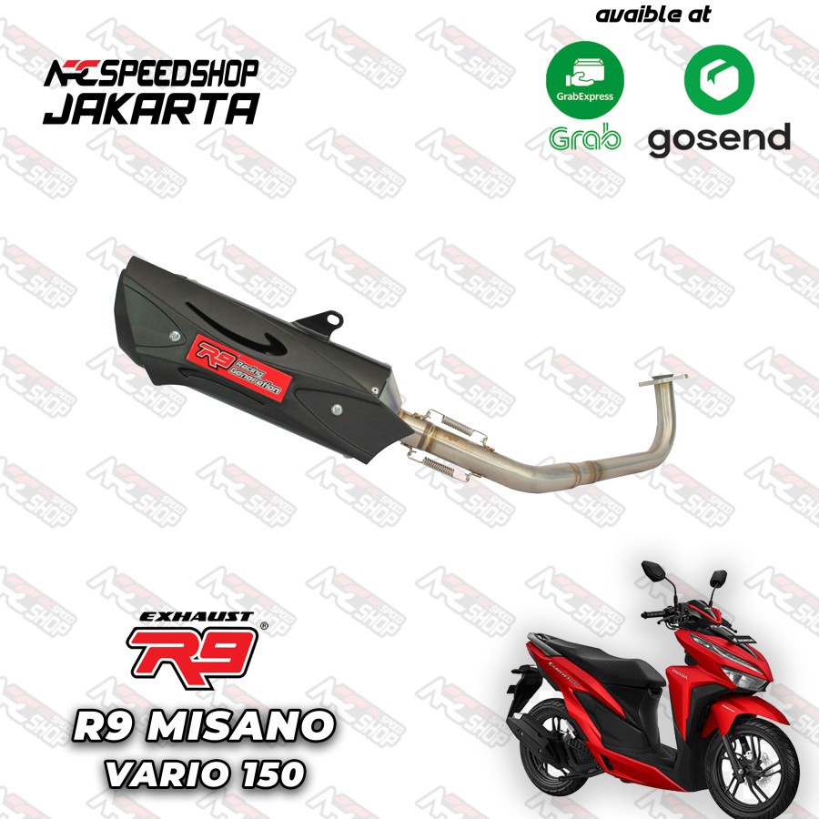 knalpot R9 Misano Honda Vario150 fullsystem R9 Misano