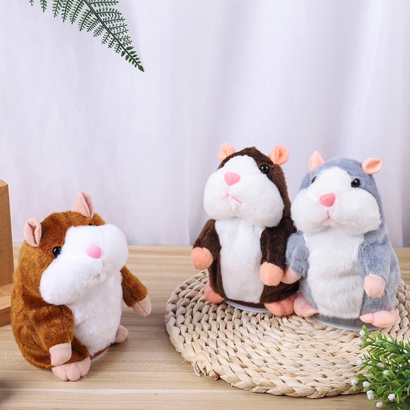 Mainan anak Talking Hamster Boneka Imut Bisa Bicara Peniru Suara dan Goyang / karakter hamster