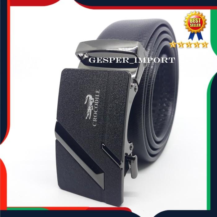 Gesper Gesper Pria Crocodile Import Tali Kulit Import