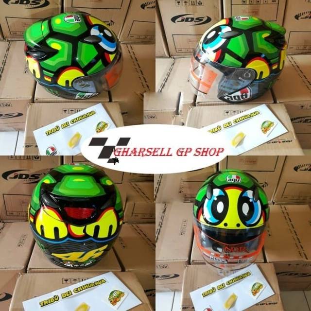 Helm replika rossi turtle