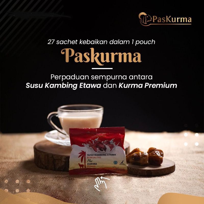 

PASKURMA SUSU KAMBING ETAWA PLUS KURMA paket incip 5 sachet