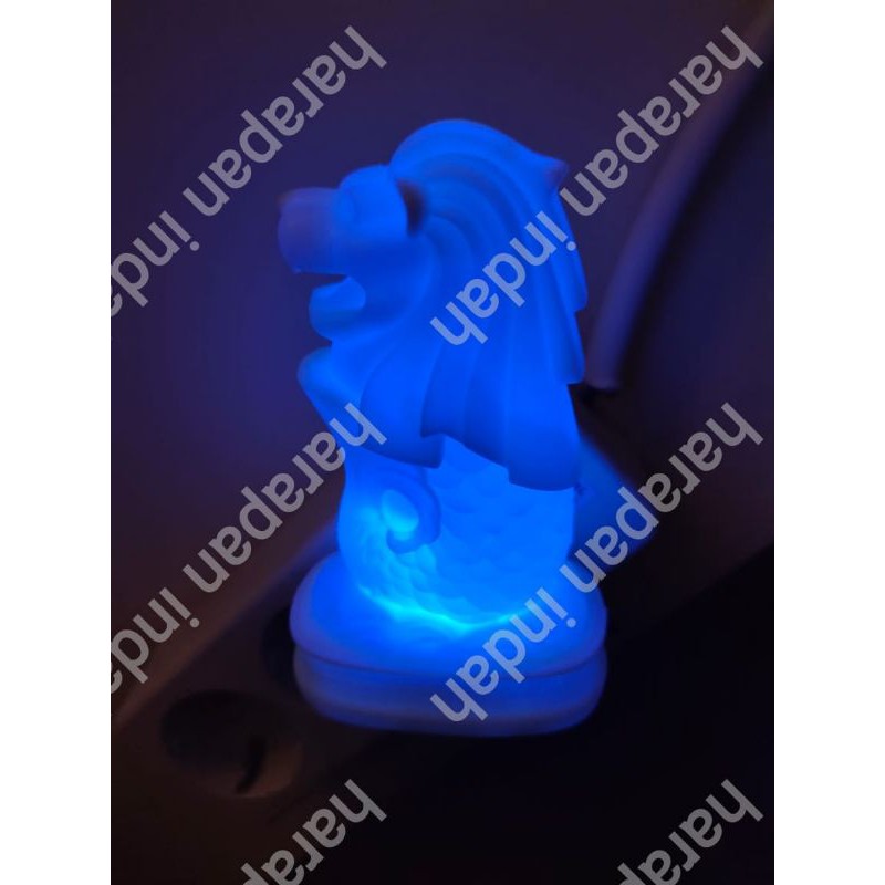 MerLion Lampu Tidur LED RGB ganti Warna Warni Night Lamp Mermaid Lion