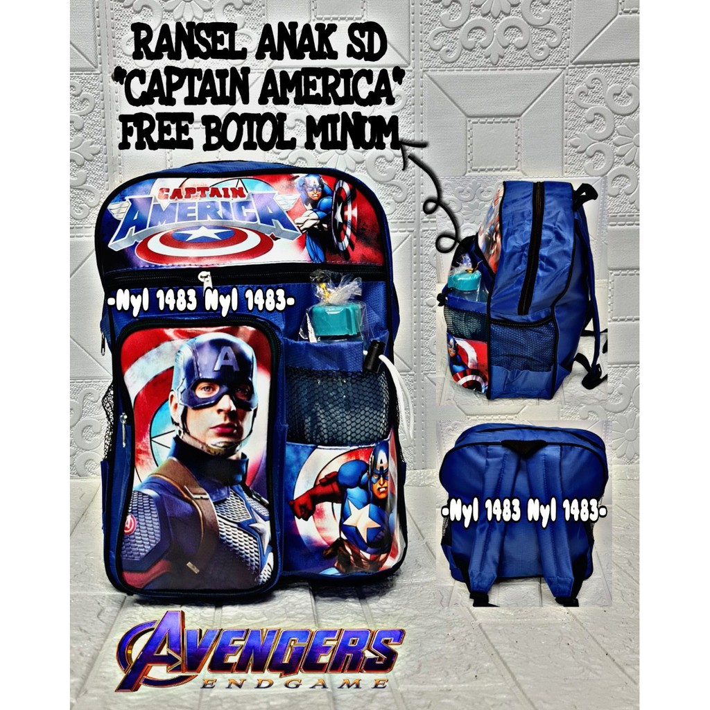 KSO_BAG - Tas Ransel Anak Laki-Laki Terbaru 2021 Kekinian Backpack Carakter SUPER HERO Termurah