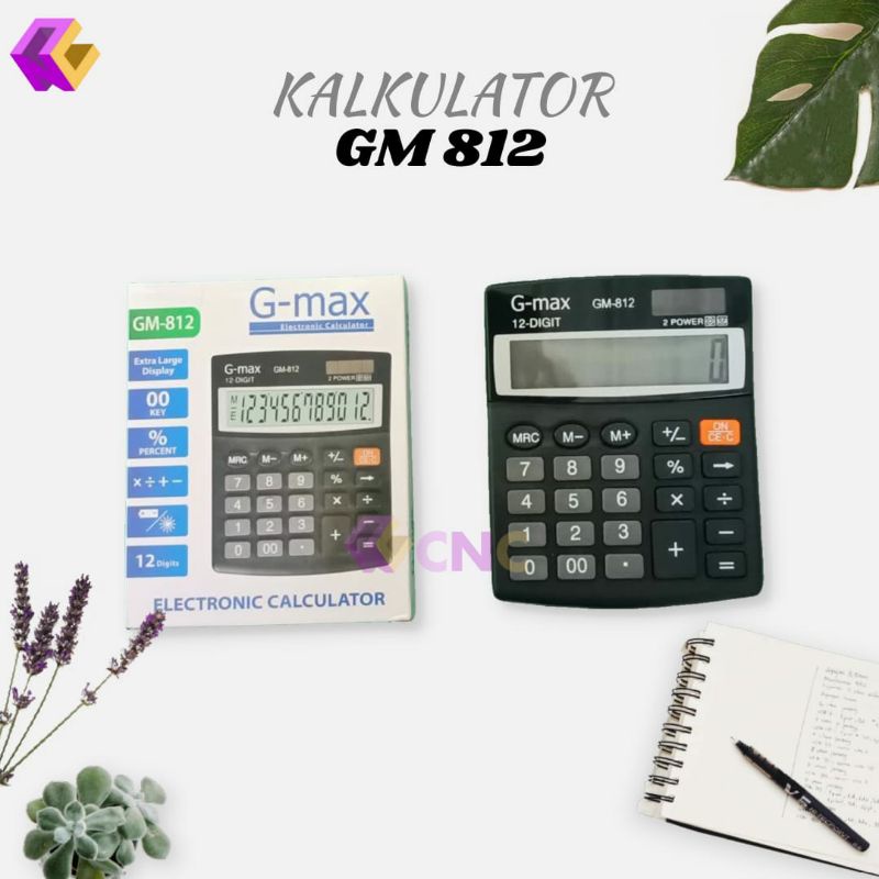 KD1 KALKULATOR GM 812 CALCULATOR DIGITAL 12 DIGIT EXTRA LARGE DISPLAY UKURAN MINI MUDAH DIBAWA