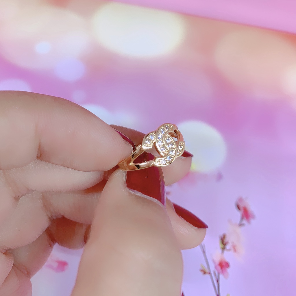 Cincin Anak Perempuan Xuping Gold Permata Silang *03