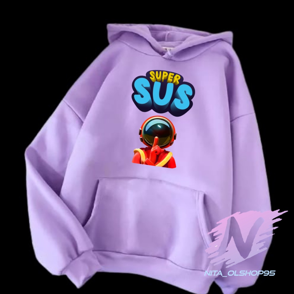 SWETER SUPER SUS HOODIE ANAK AMONG US 3D PERMAIANA ANAK