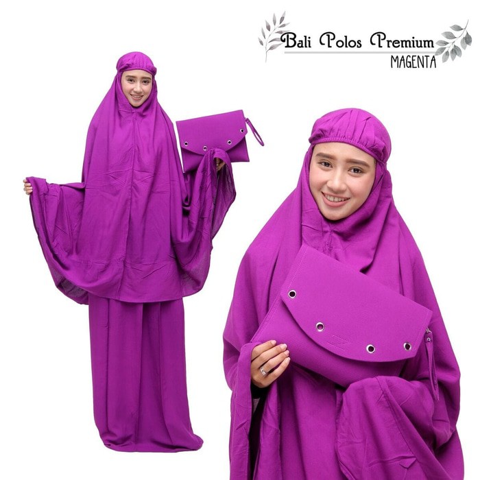 GROSIR MUKENA MANIS # PROMO MUKENA  BALI RAYON JUMBO  POLOS PREMIUM