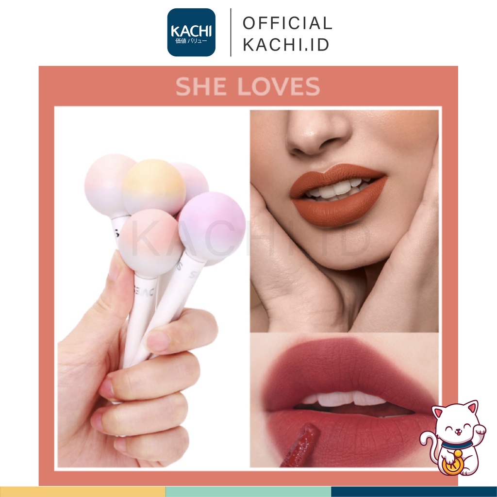 KACHI - SHE LOVES Lollipop Lipglaze Lipstick Moist Mist Velvet Matte Sheloves SL023