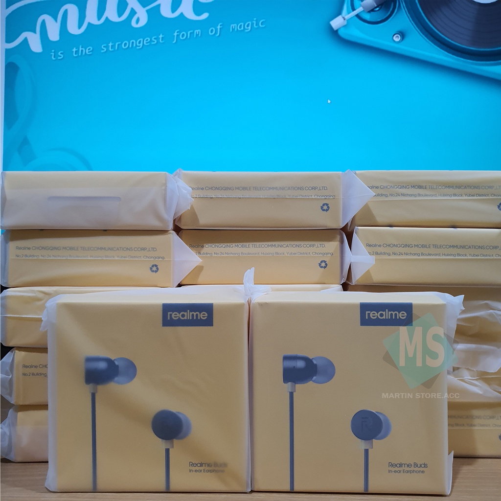 Headset Realme Original 100%/headset realme buds magnet original