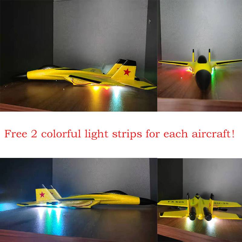 RC Mini Control Mainan Pesawat Terbang Remote Control LED Pesawat Glider Airplane Mainan Anak-anak SU35-620