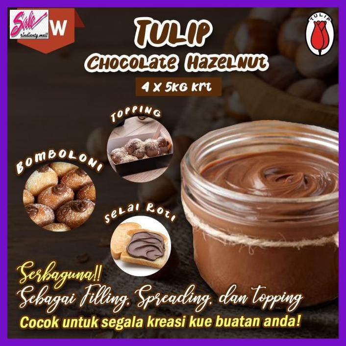 

RETLEMCOKLAT- PROMO TULIP CHOCOLATE HAZELNUT REPACK 1KG -ASLII.