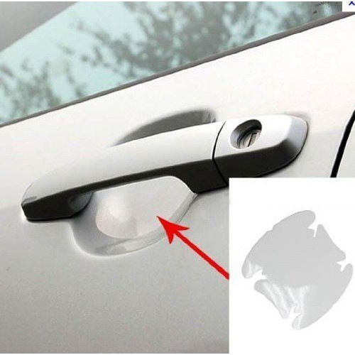 8Pcs Lembaran Film Pelindung Goresan Gagang Pintu Mobil