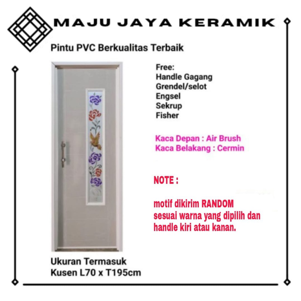 PINTU KAMAR MANDI UPVC KACA SAMPING | PINTU KAMAR MANDI UPVC | PINTU UPVC