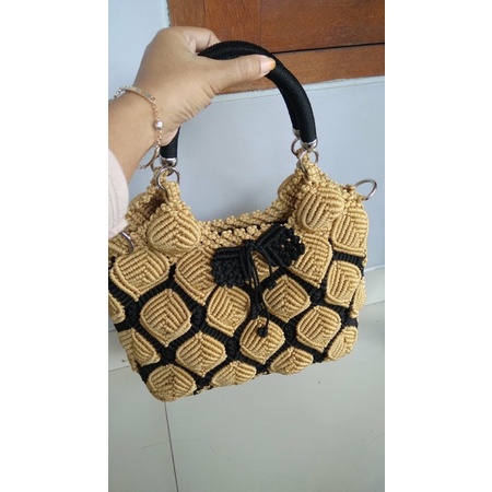 TAS RAJUT TALIKUR KEONG 2in1 / tas rajut murah / tas talikur / tas wanita/ tas rajut selempang