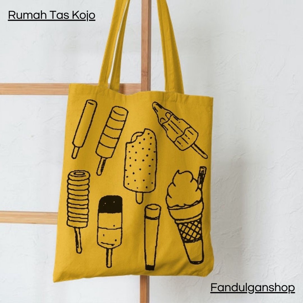 FLASH SALE 10.10 - [RESLETING] &quot;ICE CREAM&quot; TOTEBAG TERLARIS BERBAHAN SEMI KANVAS | TOTEBAG KULIAH, KERJA, SEKOLAH | TOTEBAG RESLETING | TOTEBAG BESAR | TOTEBAG KOREA | TOTEBAG TEBAL | TOTEBAG LAPTOP | TOTEBAG UNIK | TOTEBAG NONGKI | TOTEBAG POLOS