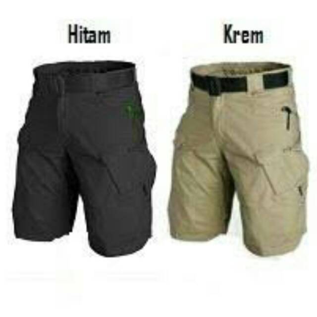 Seander  Cargo Cream Pendek Jumbo / Cargo Hitam Pendek
