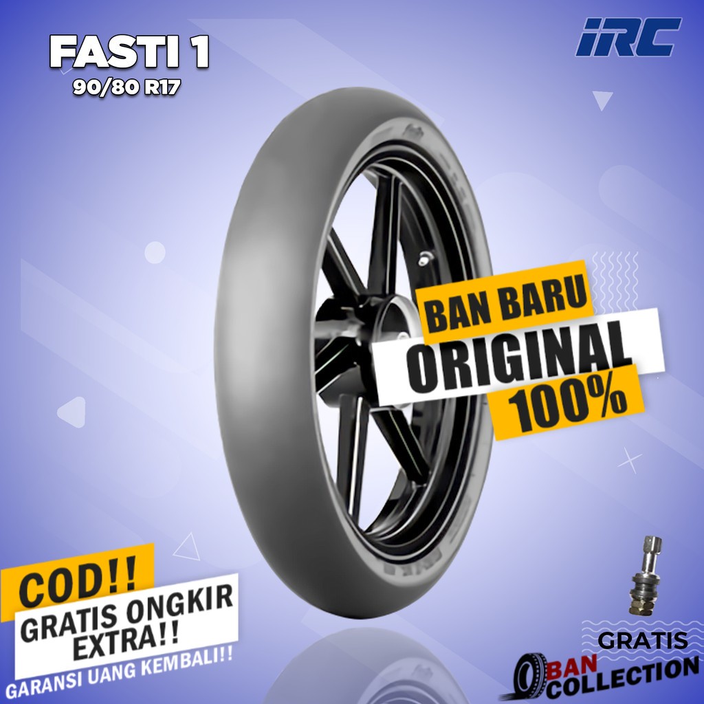 Ban Motor SLICK RACING COMPOUND // IRC FASTI 1 90/80 Ring 17 Tubeless ban motor tubles ring 17