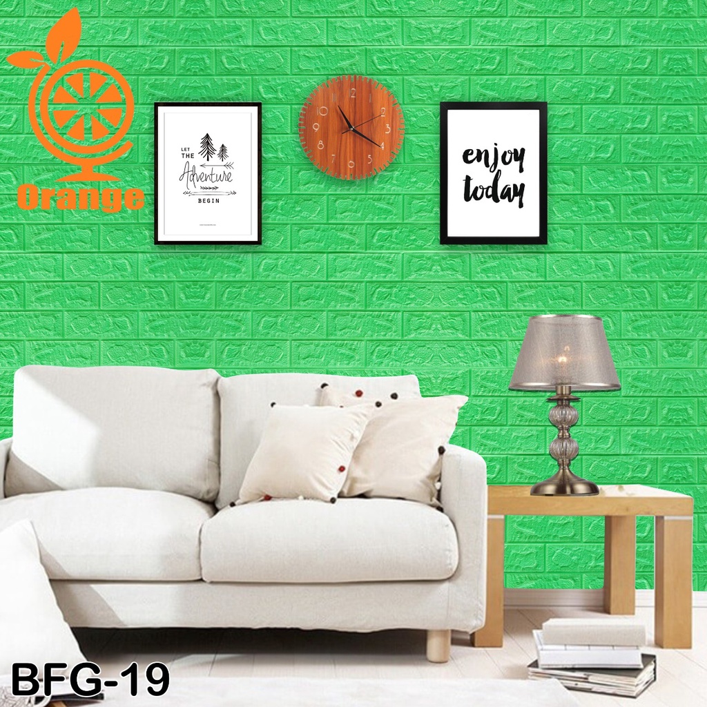 Brickfoam Dinding 3D Motif Kayu Wood Foam Dekorasi Kamar Murah 70X70Cm