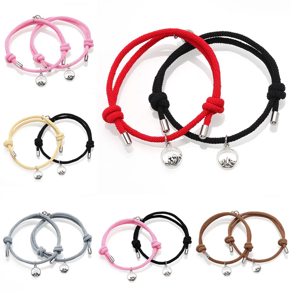 Grosir - G921 (2 PCS) Bracelet Couple Magnet Glossy / Gelang Pasangan / Gelang Persahabatan