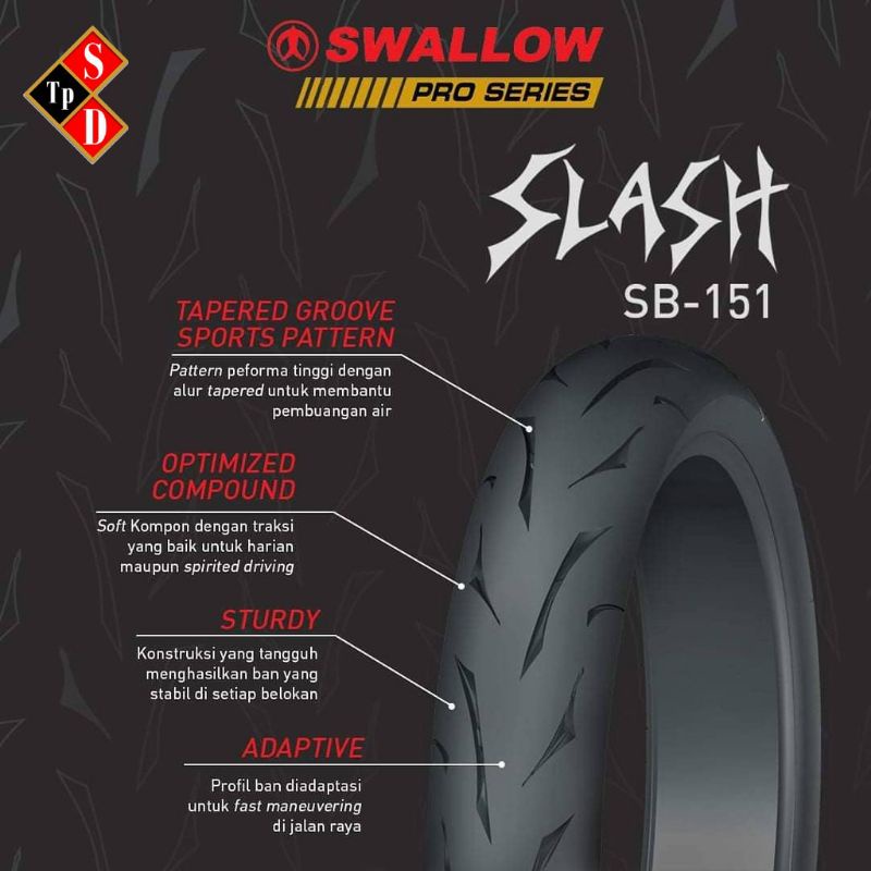 BAN SWALLOW TUBLES SLAS SB 151 80/90-14 90/80-14 90/90-14 100/80-14 110/80-14 ATAU RING 17