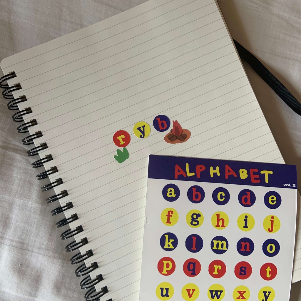 

Sticker Journal Diary Planner Alphabet (Merah kuning biru)