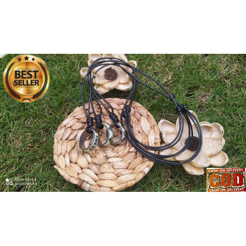 Kalung Tali Liontin Cincin Glow in the dark