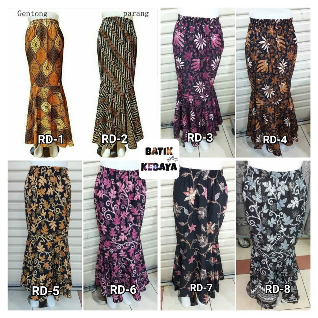 set rok duyung - rok batik duyung - bawahan batik - set batik couple - pakain pesta - rok plisket