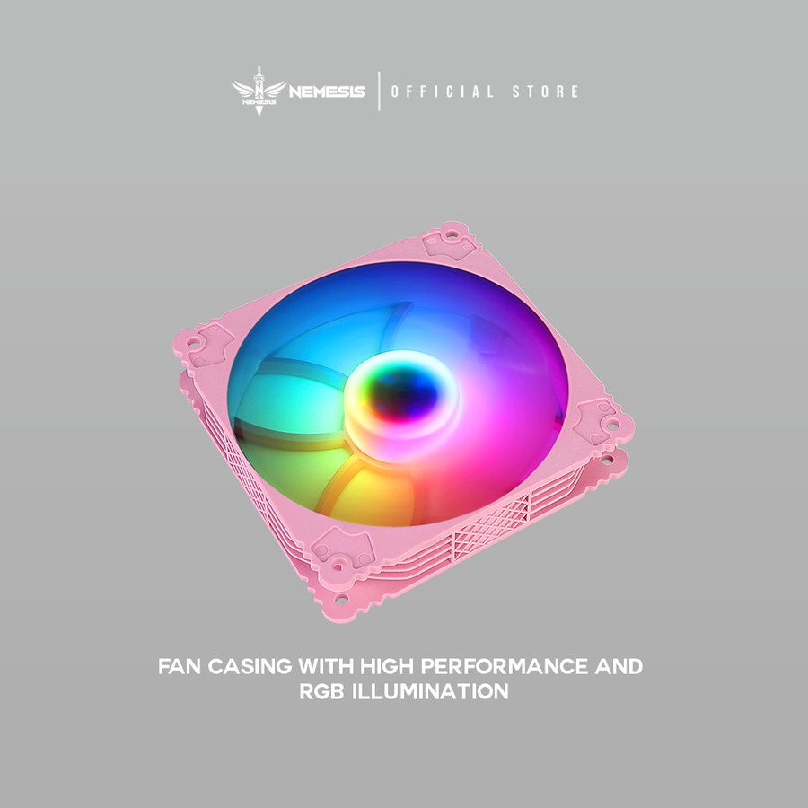 NYK Nemesis Rainbow Fan Case RGB 12cm Diameter