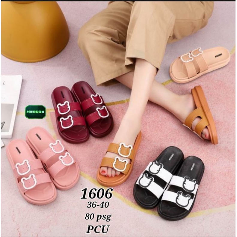 SANDAL SLOP TEBAL GESPER KELINCI BESAR MOREGO 1606 Dan Mokaya 853