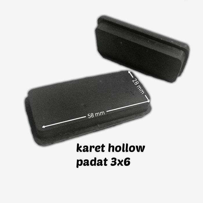 Karet hollow 3x6 Pengaman pelindung besi hollow pelindung furniture