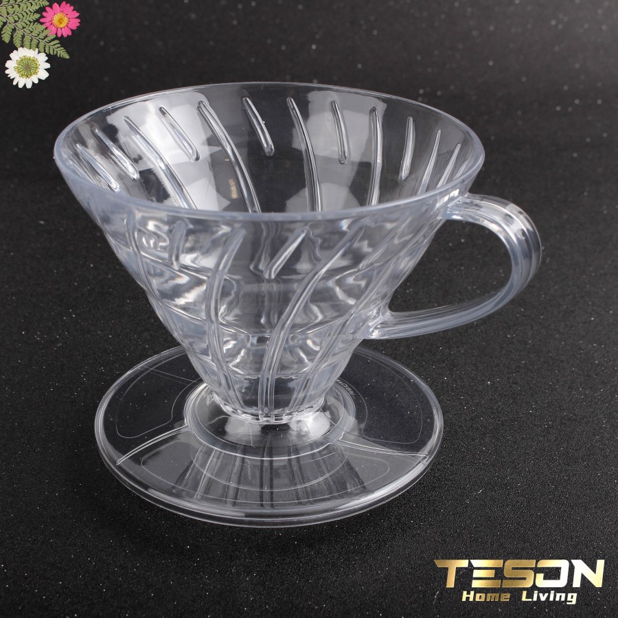 Coffee Dripper V60 Size 02 Acrylic Transparant Saringan Kopi Pour Over