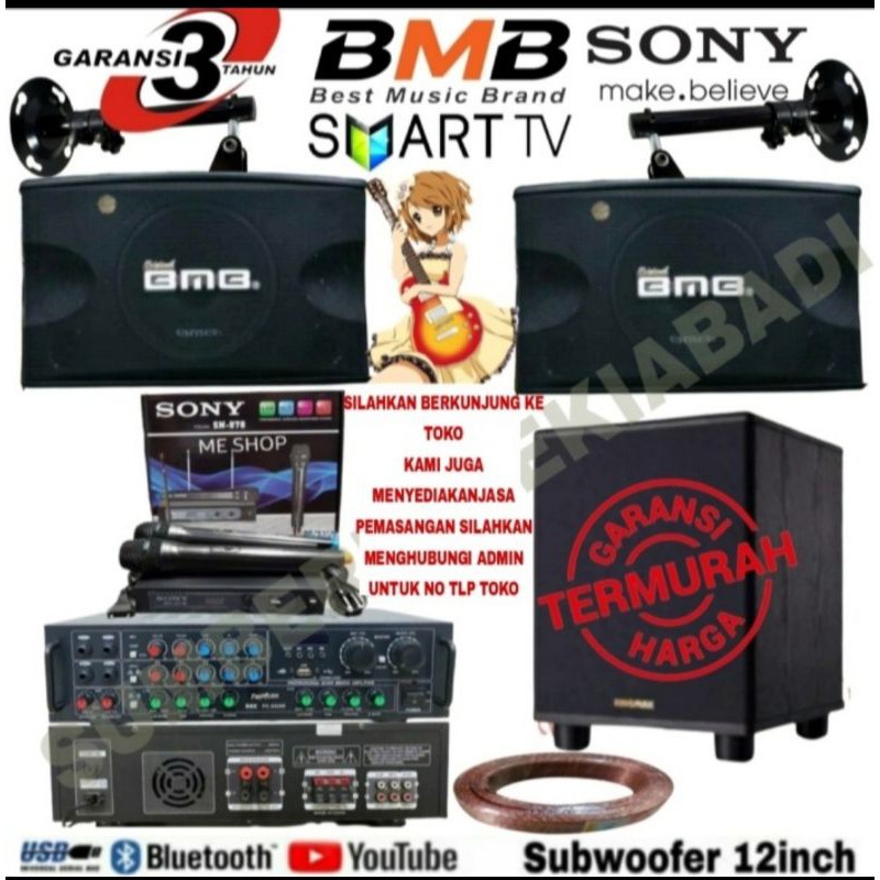 PAKET KARAOKE BMB 10INCH+SUBWOFER PROMO TERMURAH DAN BERGARANSI