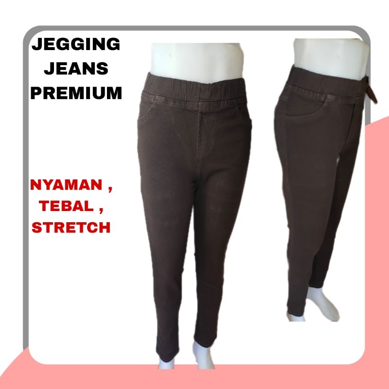 CELANA JEANS WANITA PREMIUM IMPOR PINGGANG KARET / jegging jeans panjang legging jeans panjang wanita terbaru terkini jins jean Jegging Jeans / Jegging / Jeans Skinny / Celana Jeans Wanita /